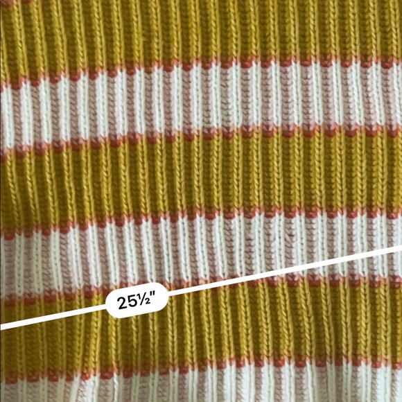 Free people just my stripe yellow cropped sweater - Picture 6 of 7